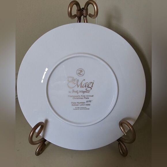 1980 CHRISTMAS PLATE "THE MAGI" Fleetwood Collection by Fritz Wigner - Picture 2 of 6